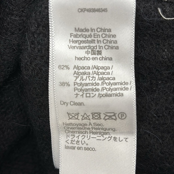 Alpaca-Blend Mockneck Puff Sleeve Sweater in True‎ Black size XXS NWT NT581 - Picture 10 of 13